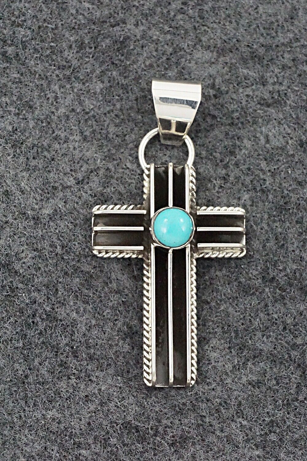 Turquoise & Sterling Silver Pendant - Darrell Yazzie