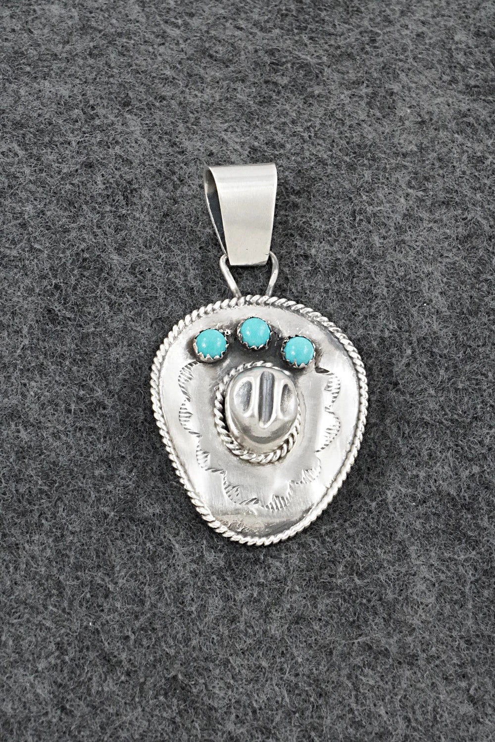 Turquoise & Sterling Silver Pendant - Davey Morgan