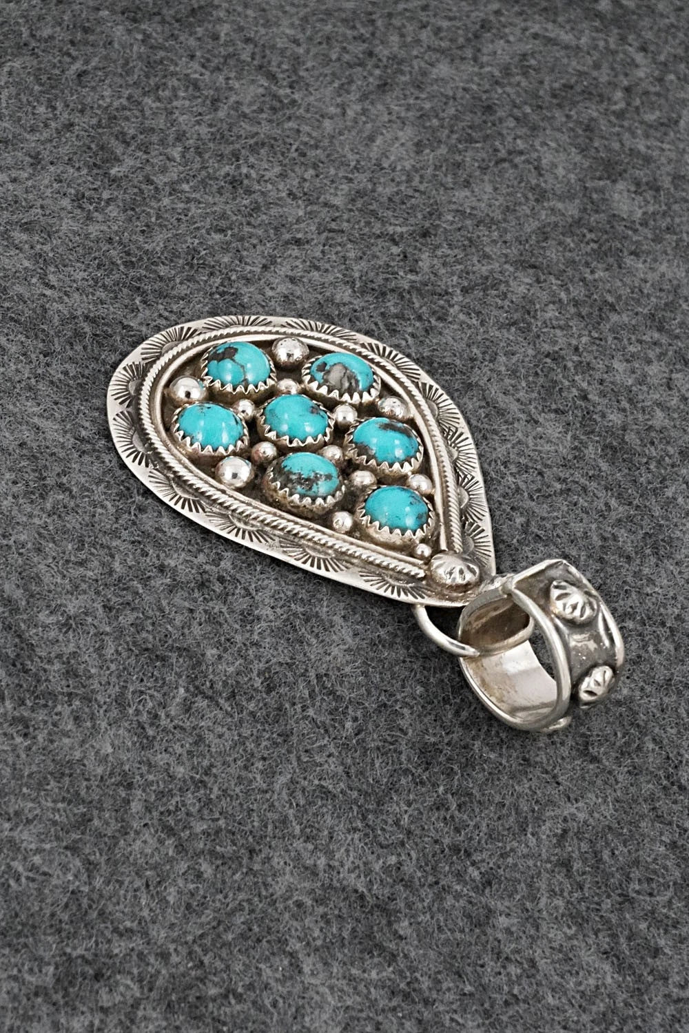 Turquoise & Sterling Silver Pendant - Priscilla Reeder