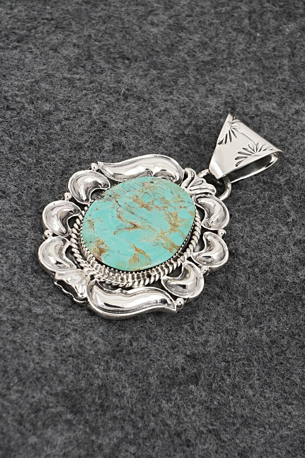 Turquoise & Sterling Silver Pendant - Harold Becenti