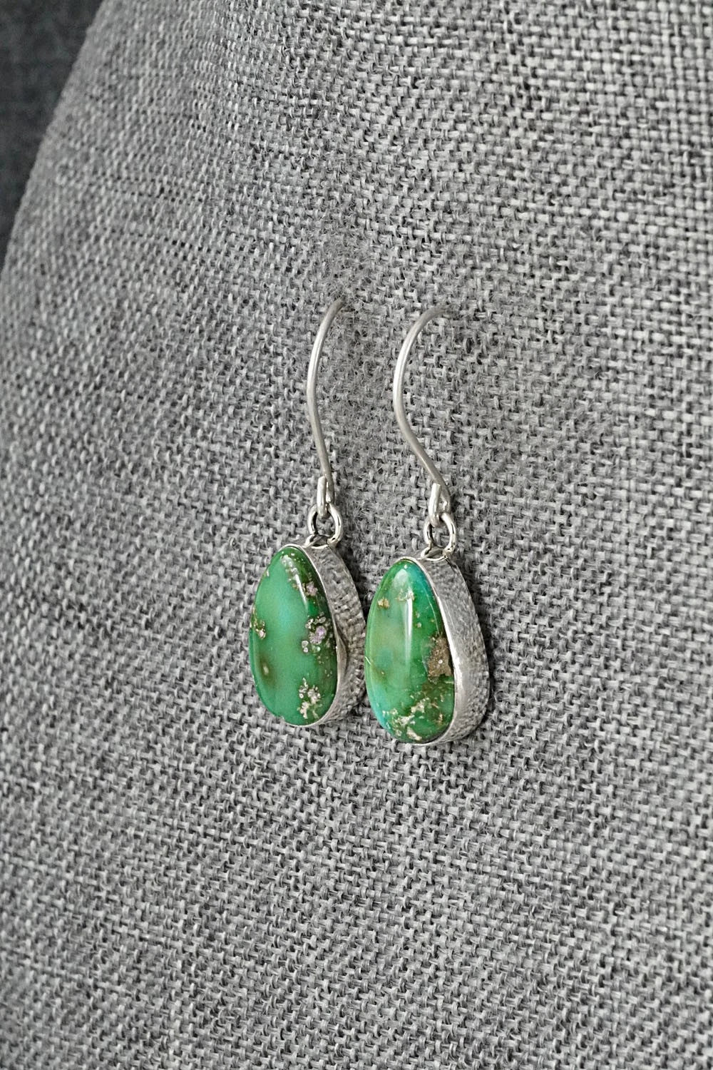 Turquoise & Sterling Silver Earrings - Eugene Gruber