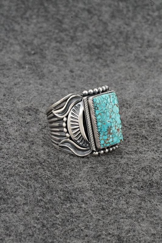 Turquoise & Sterling Silver Ring - Delbert Gordon - Size 11.5