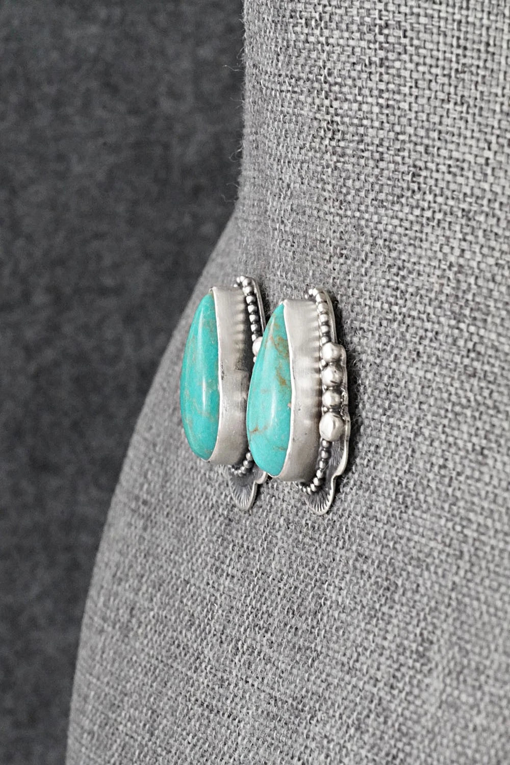 Turquoise & Sterling Silver Earrings - Bobby Johnson