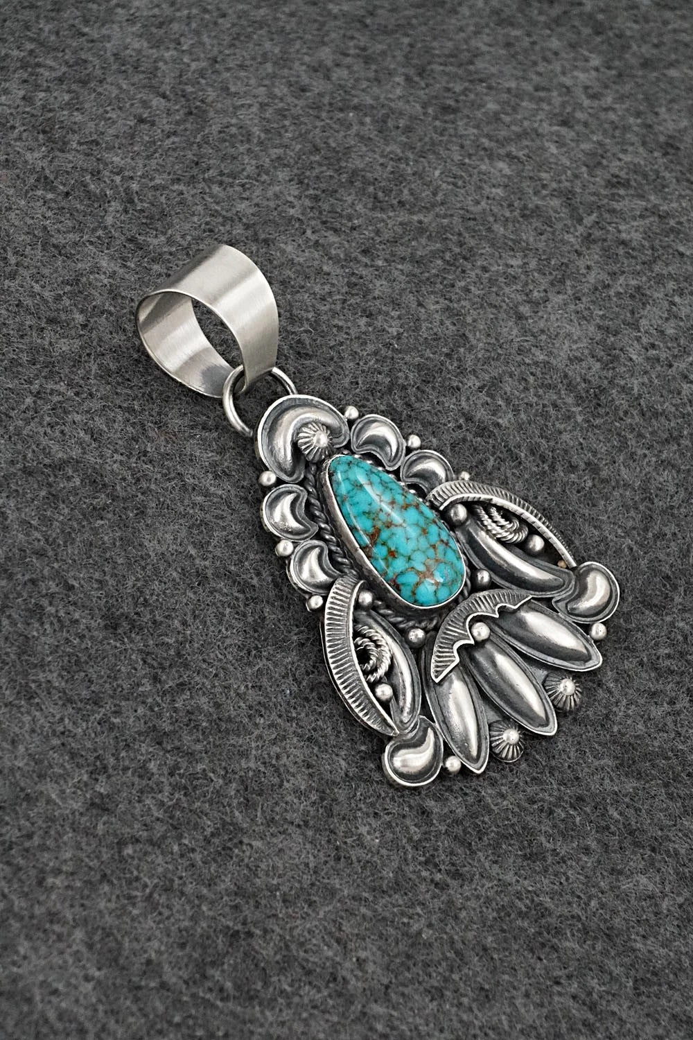 Turquoise and Sterling Silver Pendant - Derrick Gordon