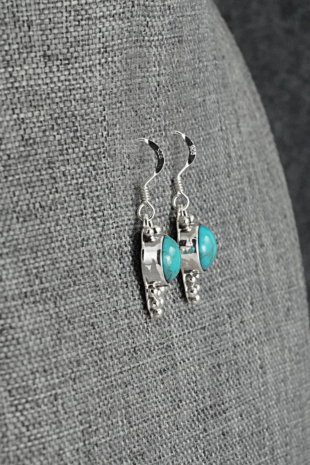 Turquoise & Sterling Silver Earrings - Isabell Yazzie