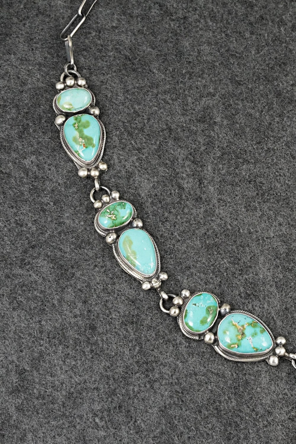 Turquoise & Sterling Silver Necklace and Earrings Set - Kathleen Livingston