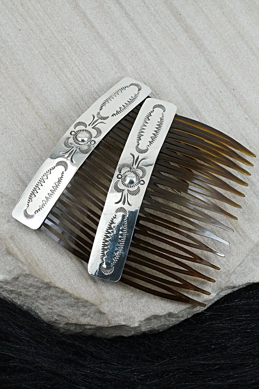 Sterling Silver Hair Combs - Bertha Begay