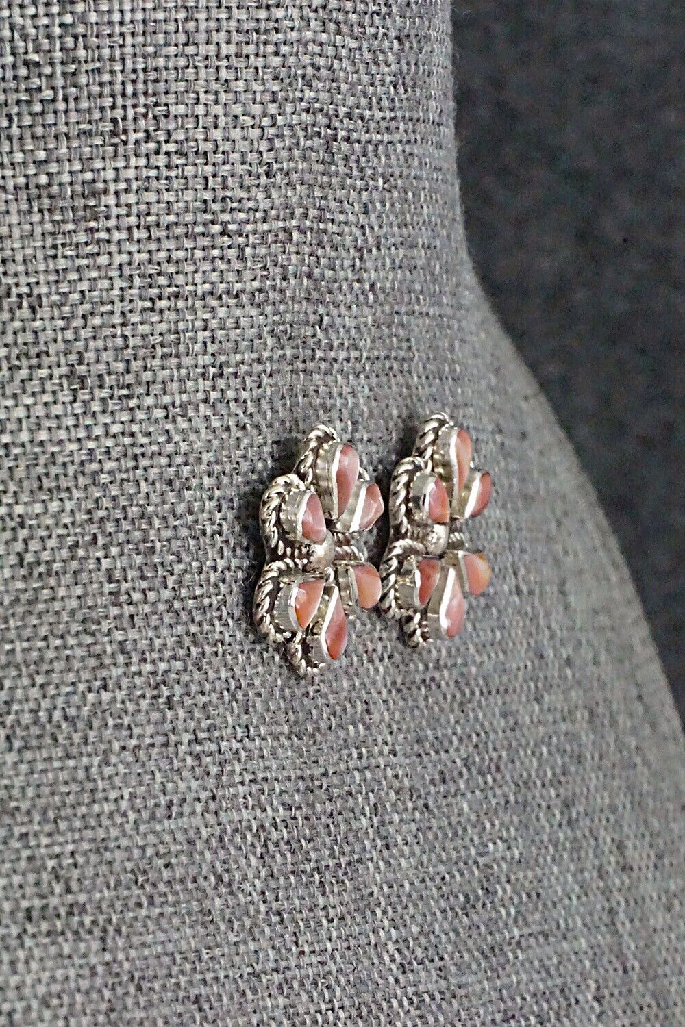 Mother of Pearl & Sterling Silver Earrings - Carol Lateyice