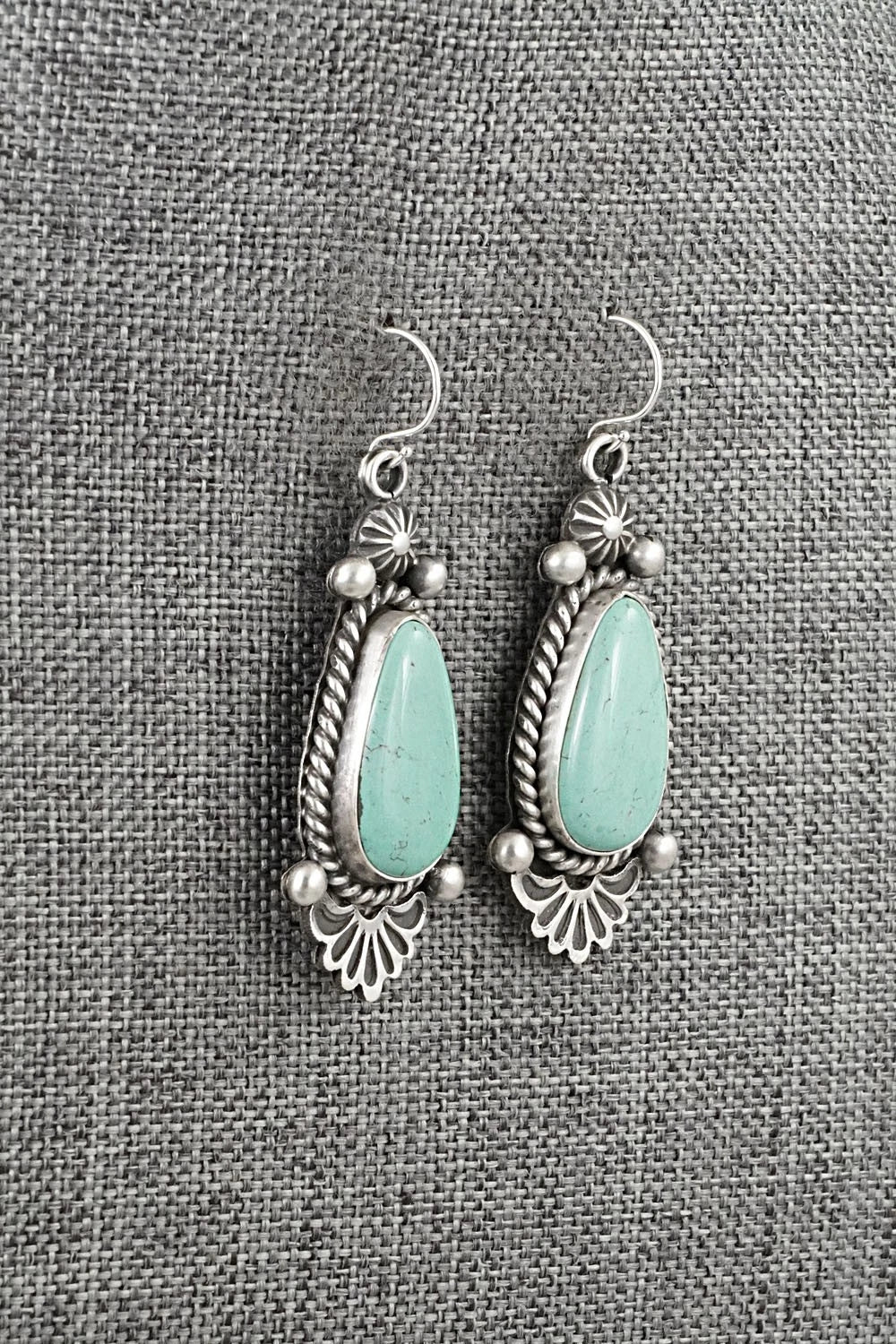 Turquoise & Sterling Silver Earrings - Michael Calladitto