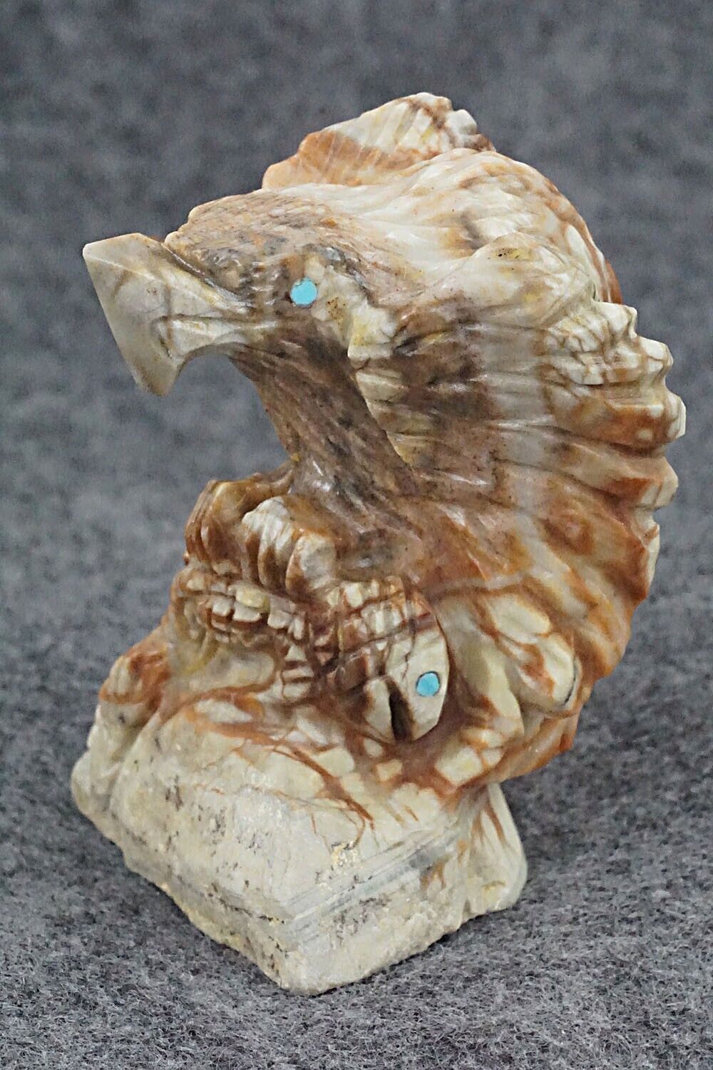 Eagle w/Fish Zuni Fetish Carving - Tony Mackel