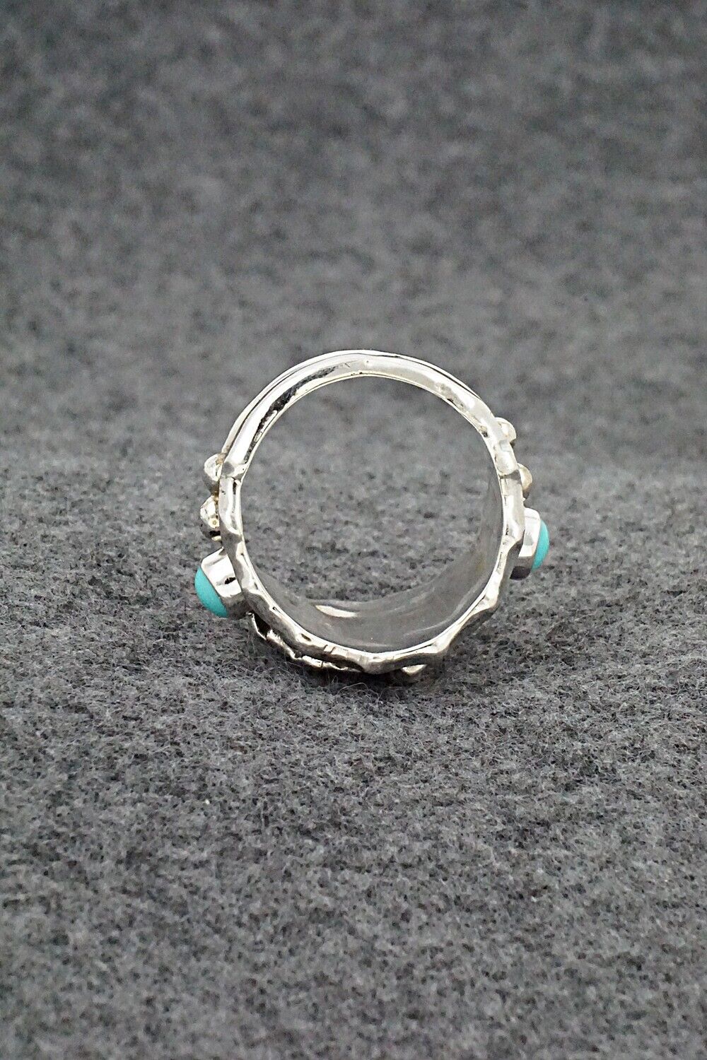 Turquoise & Sterling Silver Ring - Genevieve Francisco - Size 10.75