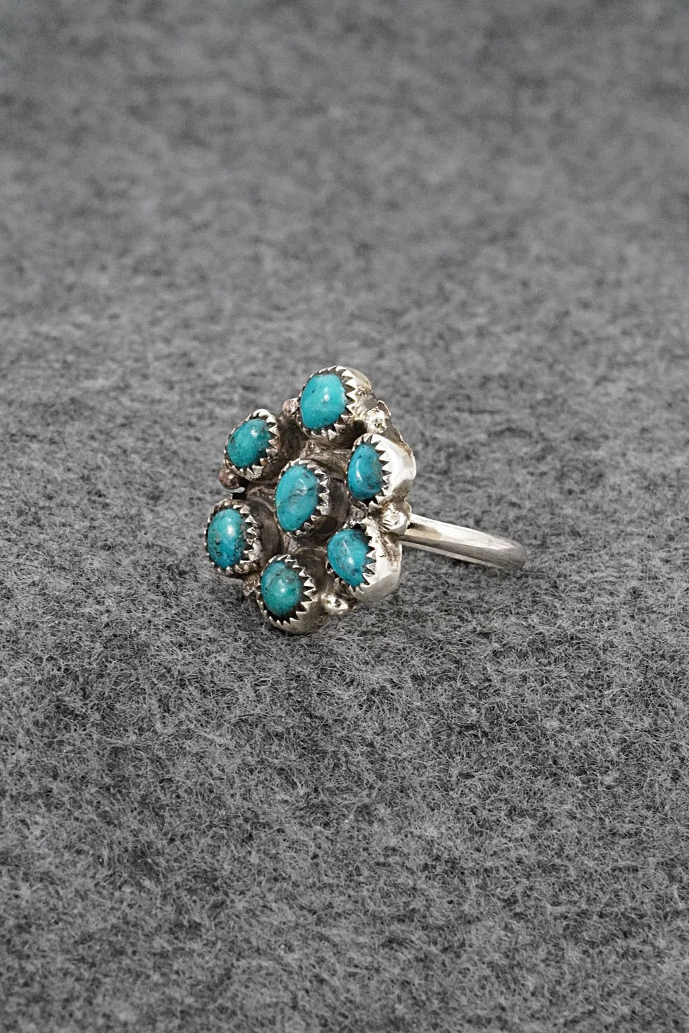 Turquoise & Sterling Silver Ring - Priscilla Reeder - Size 8
