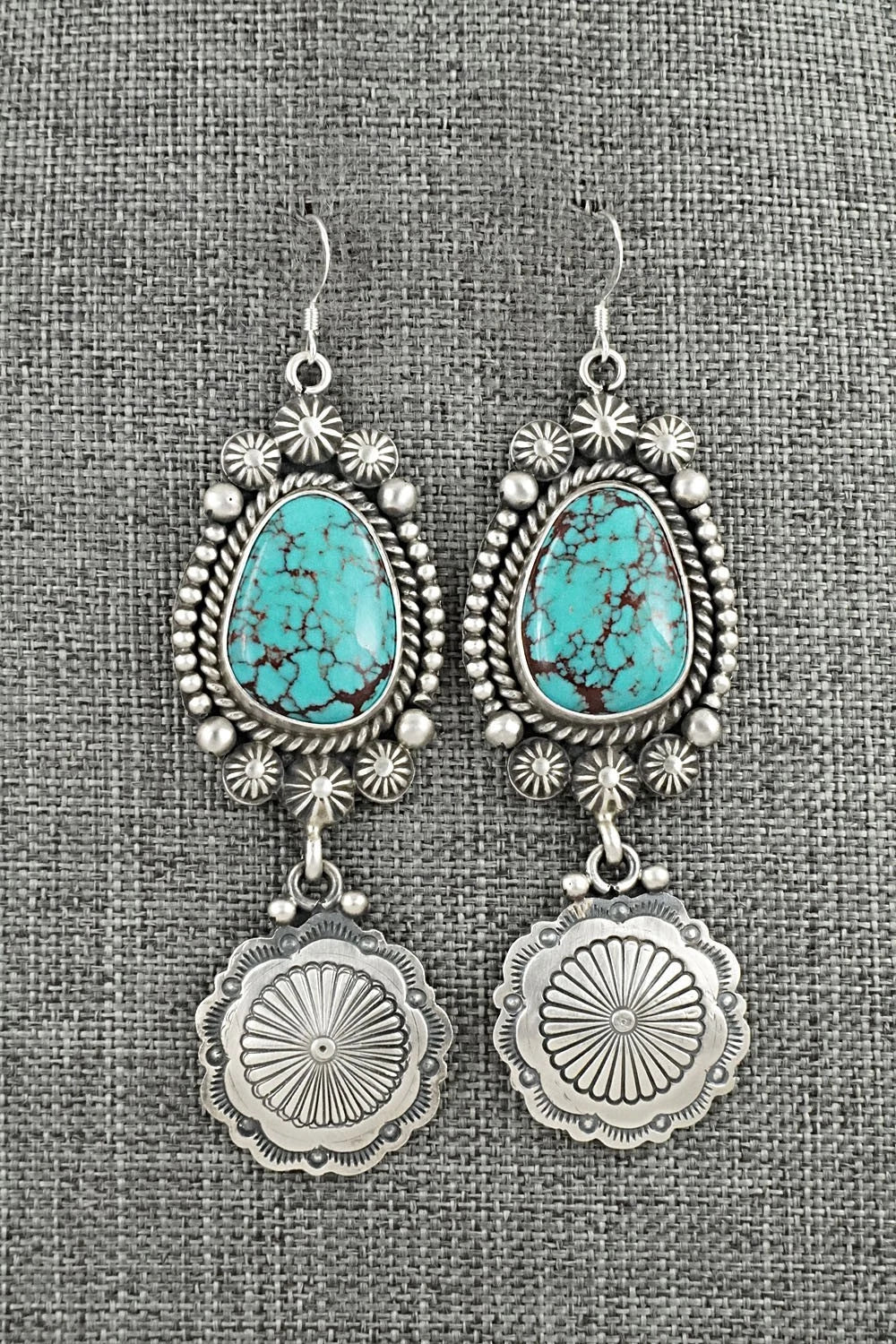 Turquoise & Sterling Silver Earrings - Michael Calladitto