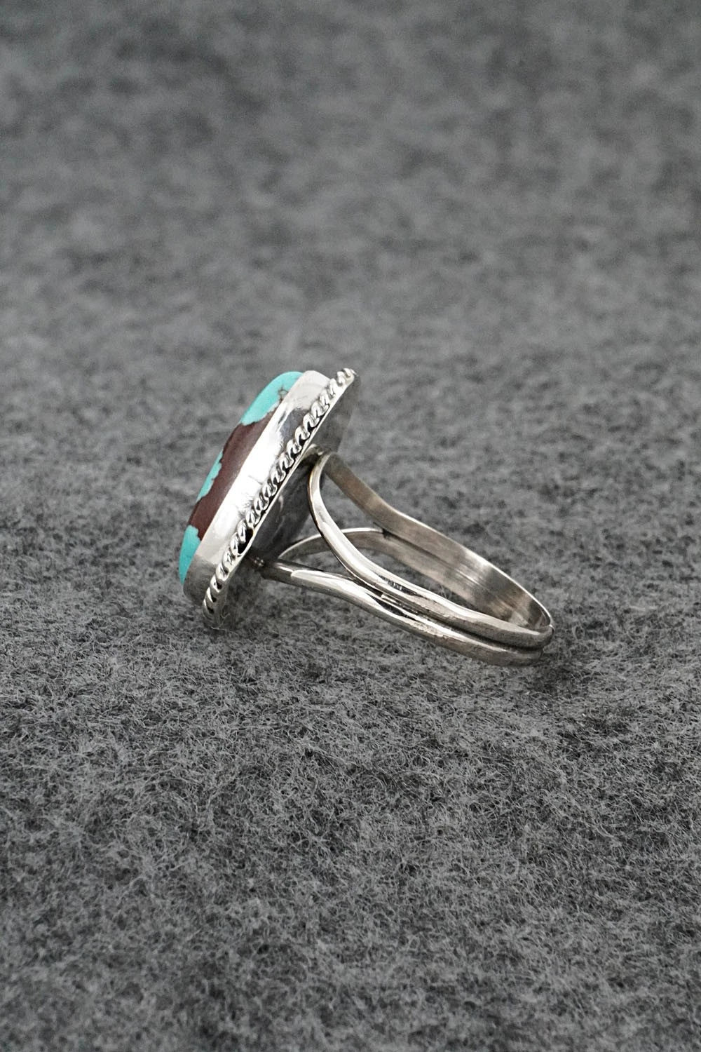 Turquoise & Sterling Silver Ring - Eugene Gruber - Size 9