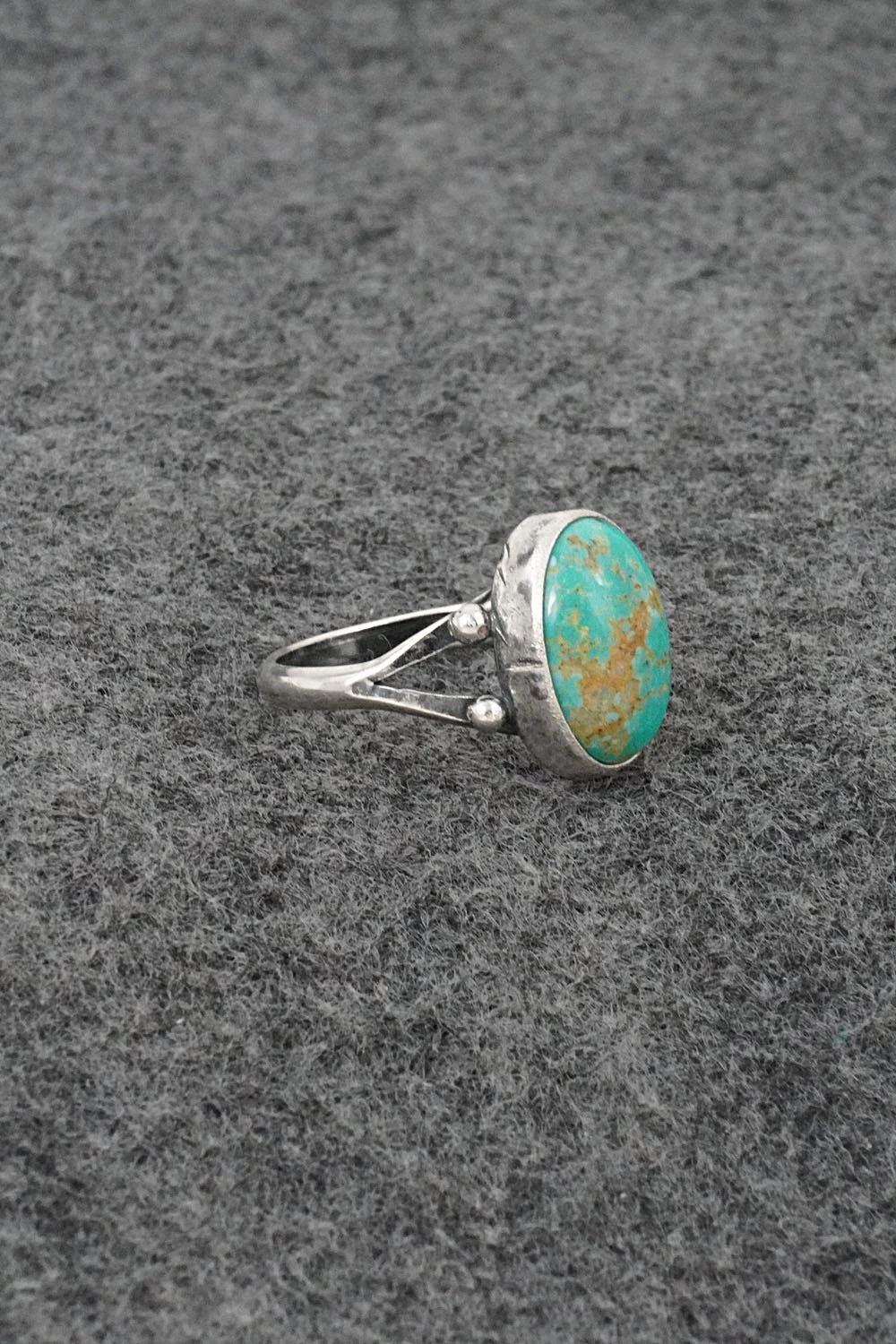 Turquoise and Sterling Silver Ring - Jerryson Henio - Size 6.75