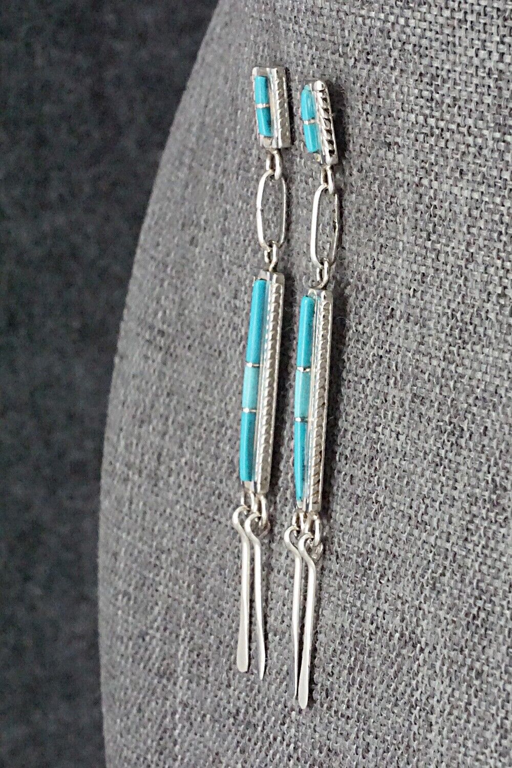 Turquoise & Sterling Silver Earrings - Jaylene Bellson