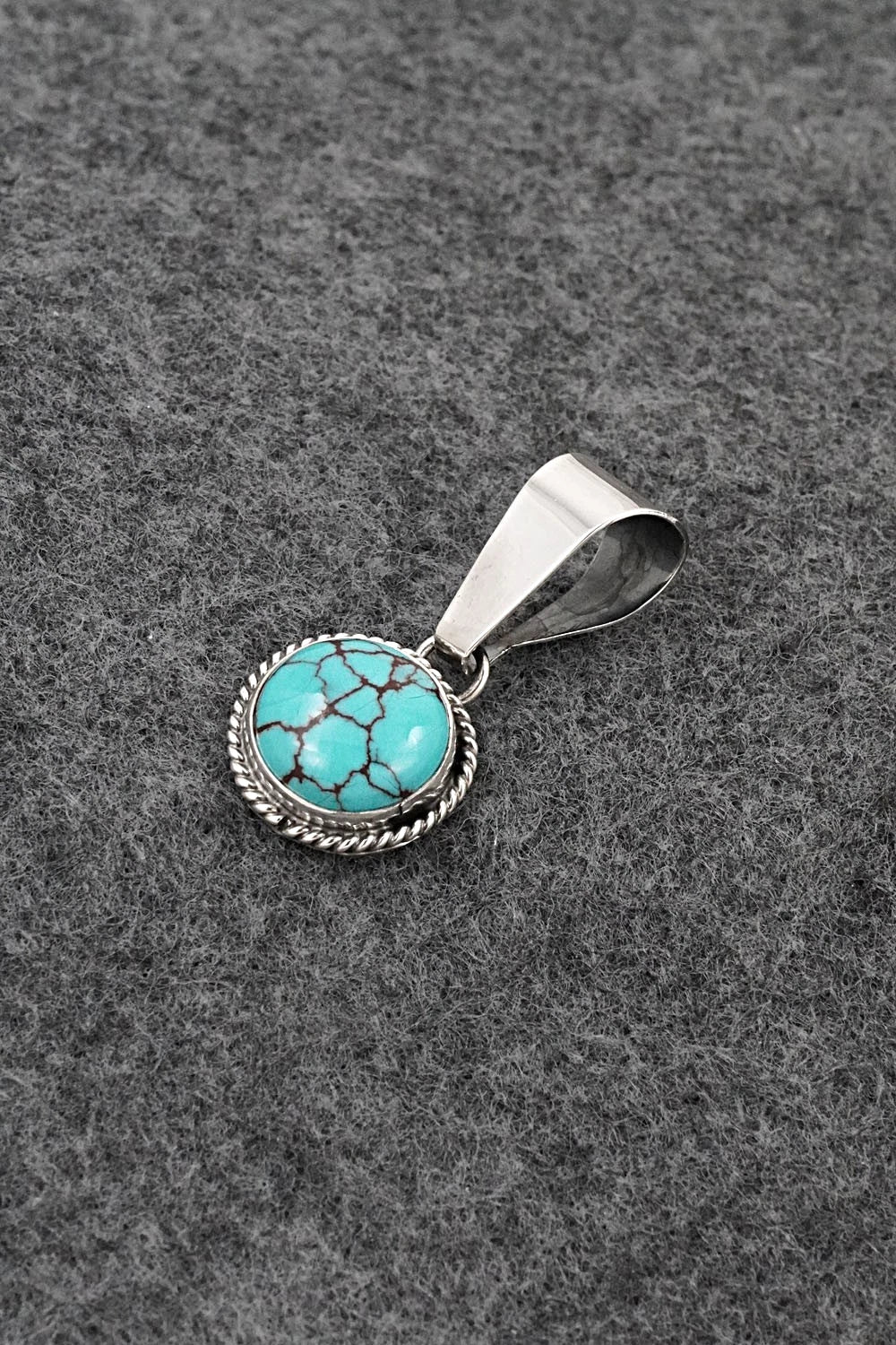 Turquoise & Sterling Silver Pendant - Eugene Gruber