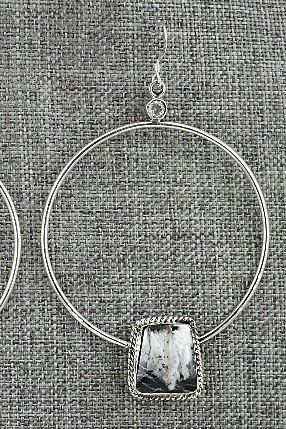 White Buffalo & Sterling Silver Earrings - Lucinda Sardo