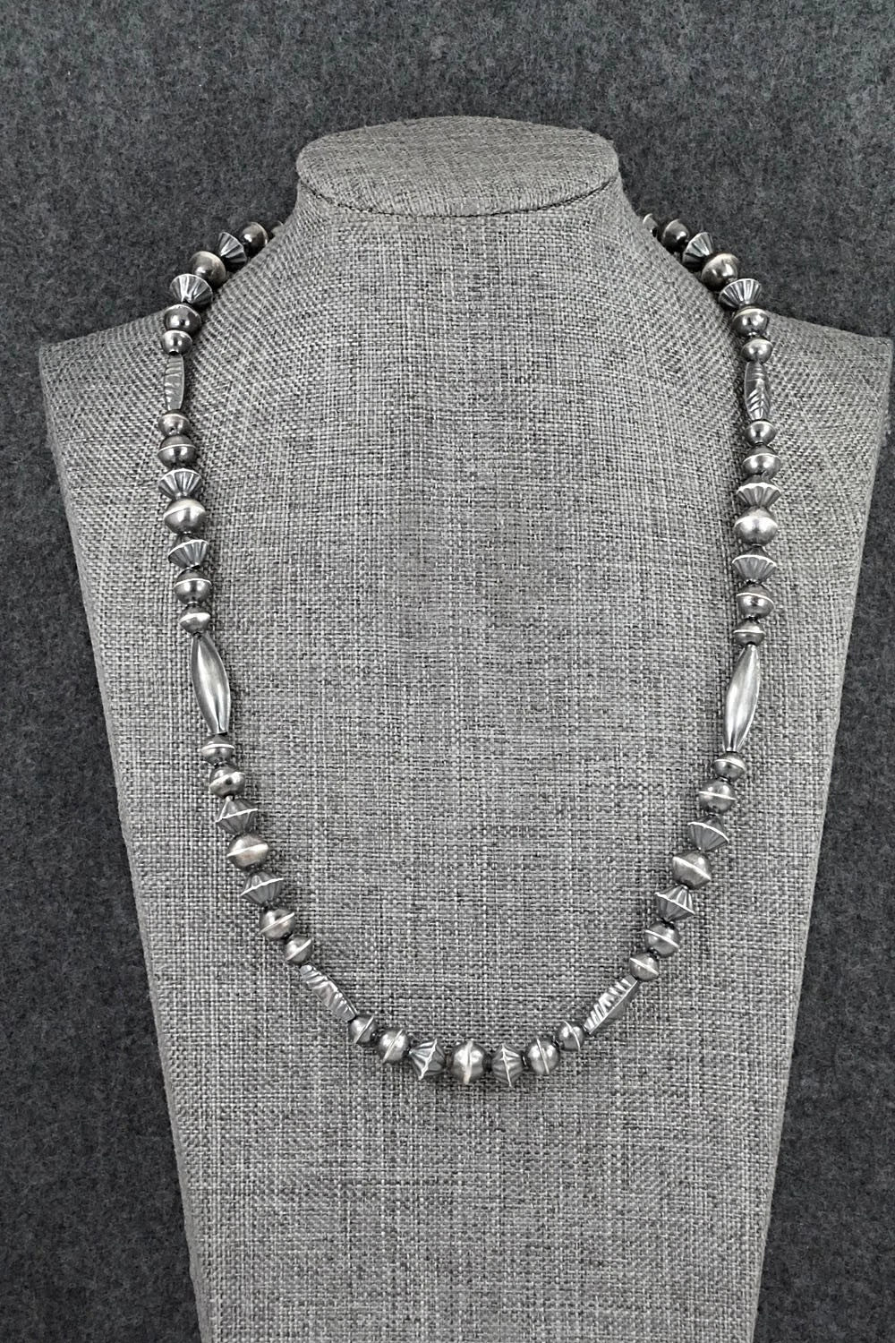 Sterling Silver Navajo Pearl Necklace 22" - Vintage