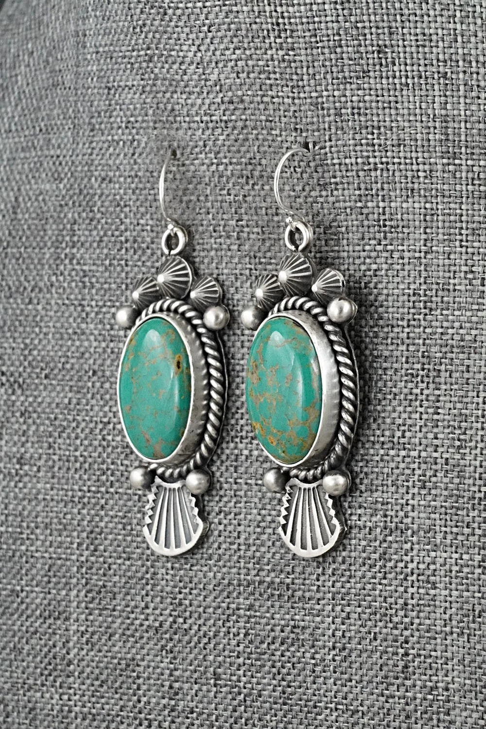 Turquoise & Sterling Silver Earrings - Michael Calladitto