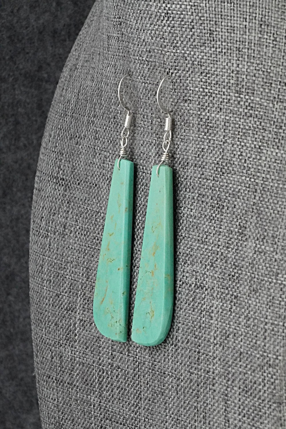 Turquoise & Sterling Silver Earrings - Lupe Lovato