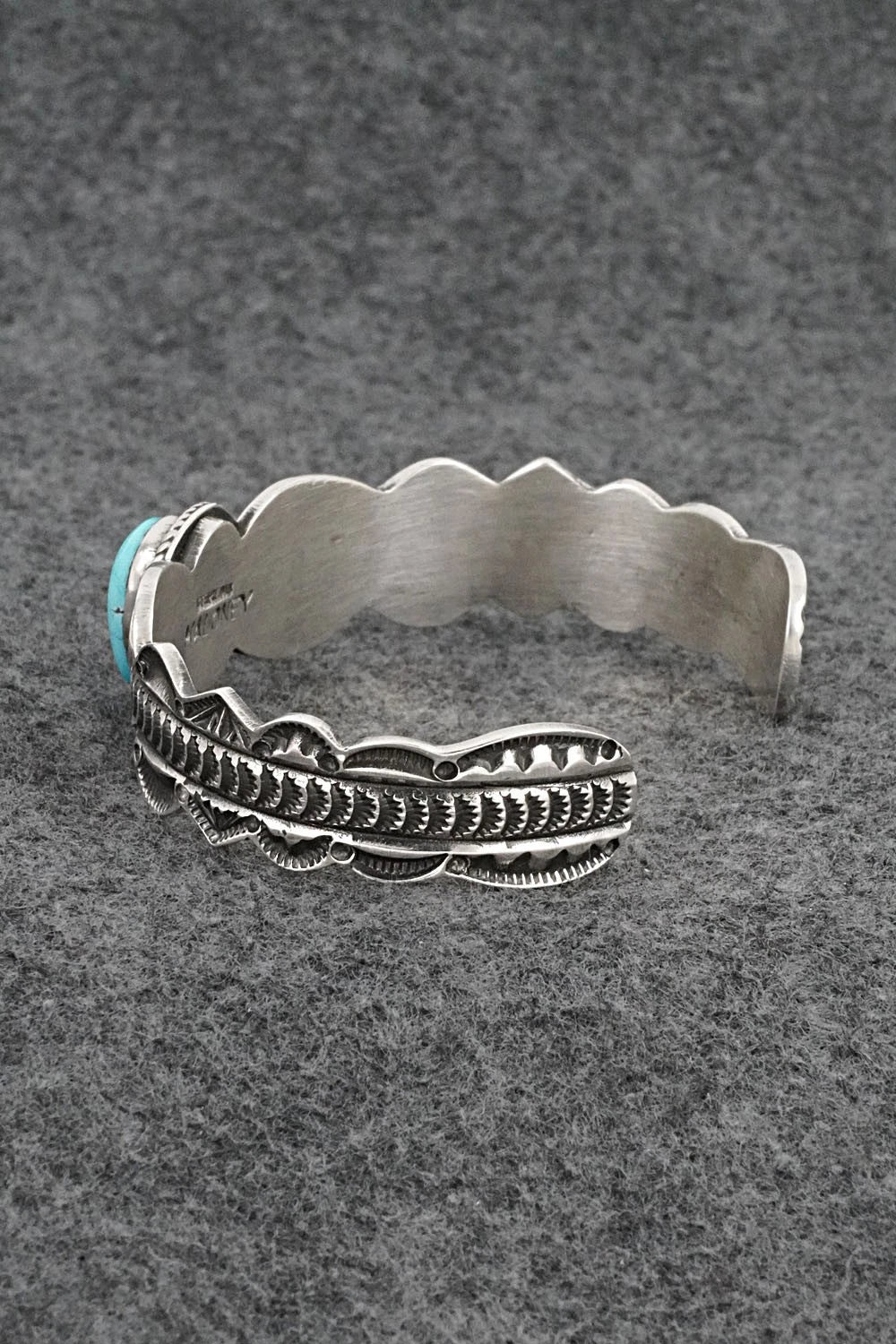 Turquoise & Sterling Silver Bracelet - Leonard Maloney