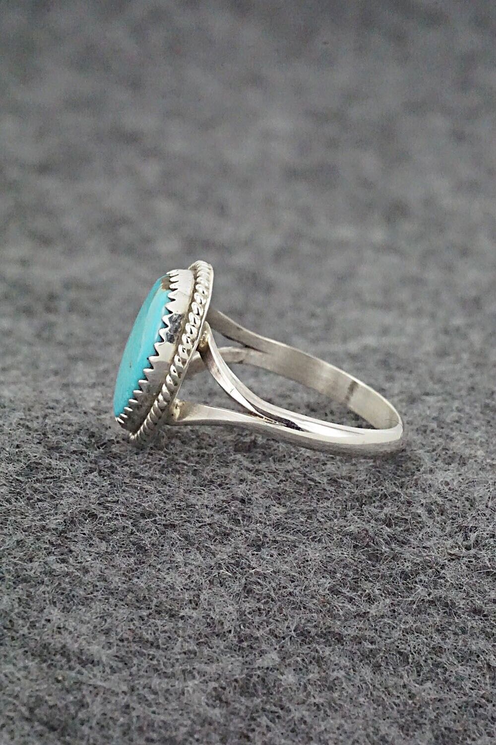 Turquoise & Sterling Silver Ring - Robert Martinez - Size 8.25
