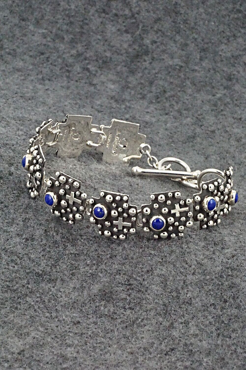 Lapis & Sterling Silver Link Bracelet - Akee Douglas