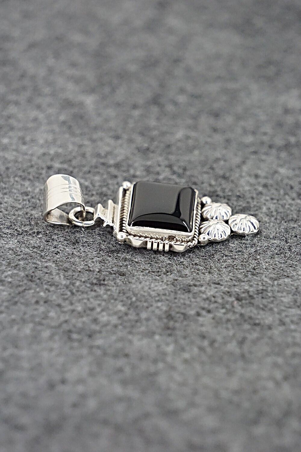 Onyx & Sterling Silver Pendant - Daniel Benally