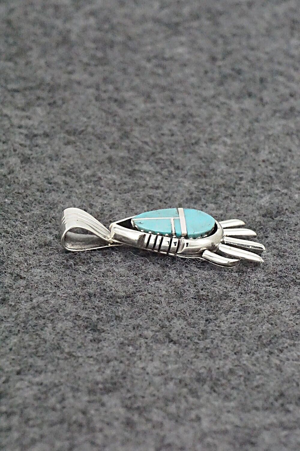 Turquoise & Sterling Silver Pendant - James Manygoats