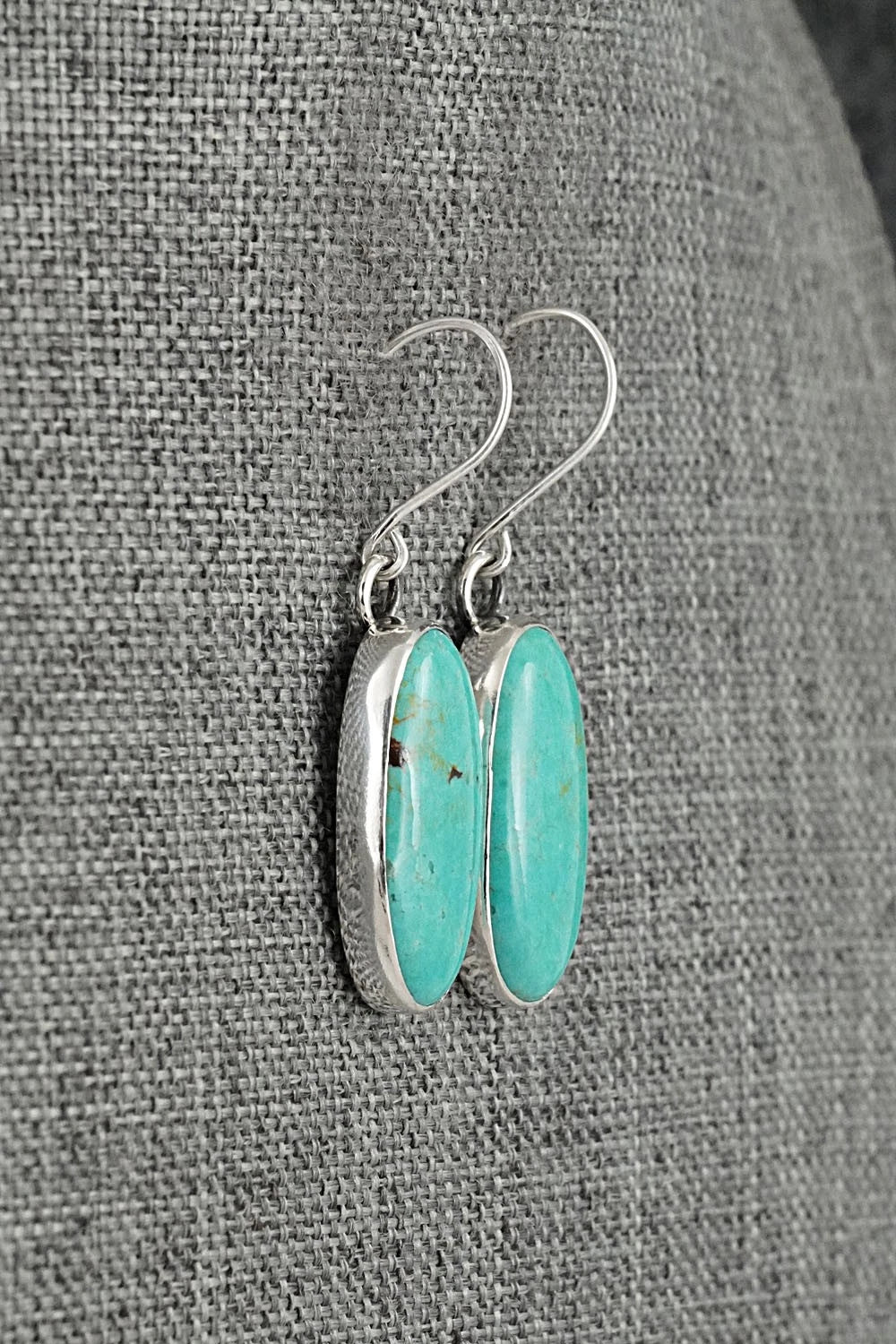 Turquoise & Sterling Silver Earrings - Eugene Gruber