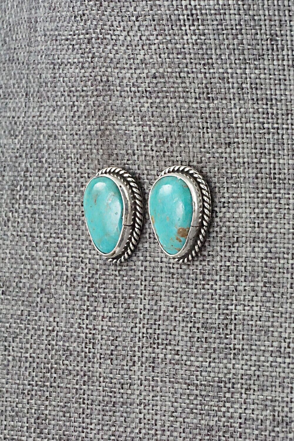 Turquoise & Sterling Silver Earrings - Marco Begaye