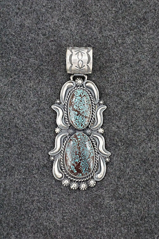 Turquoise & Sterling Silver Pendant - Raymond Delgarito