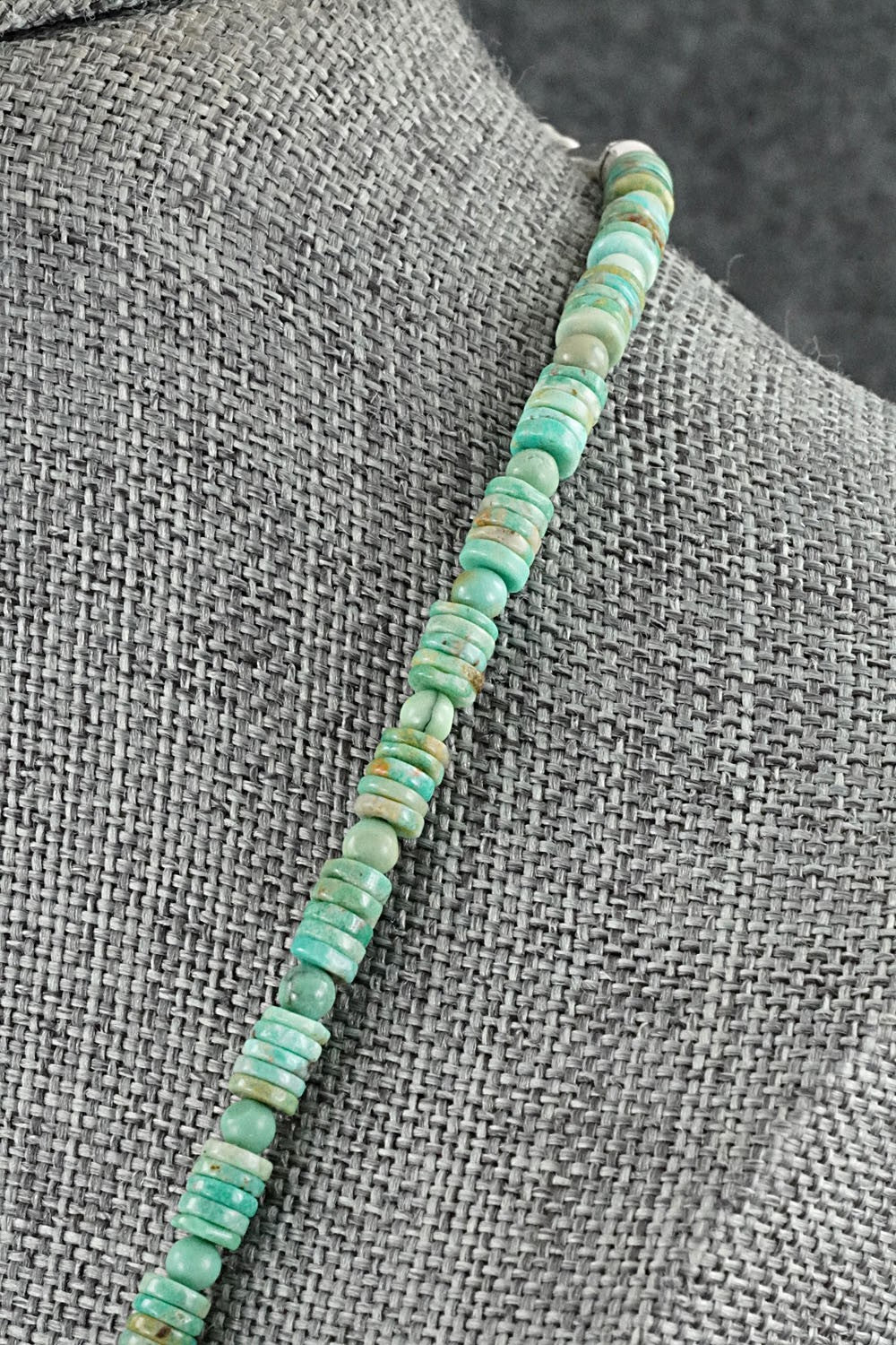 Turquoise & Sterling Silver Necklace 19" - Helen Tsosie