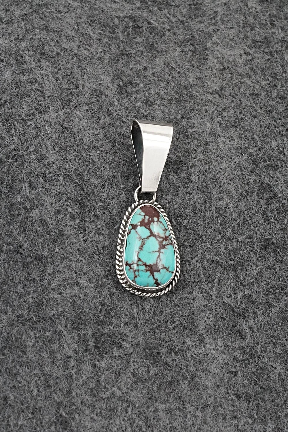 Turquoise & Sterling Silver Pendant - Eugene Gruber