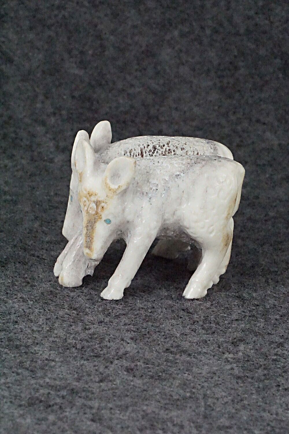 Deer Fawns Zuni Fetish Carving - Maxx Laate
