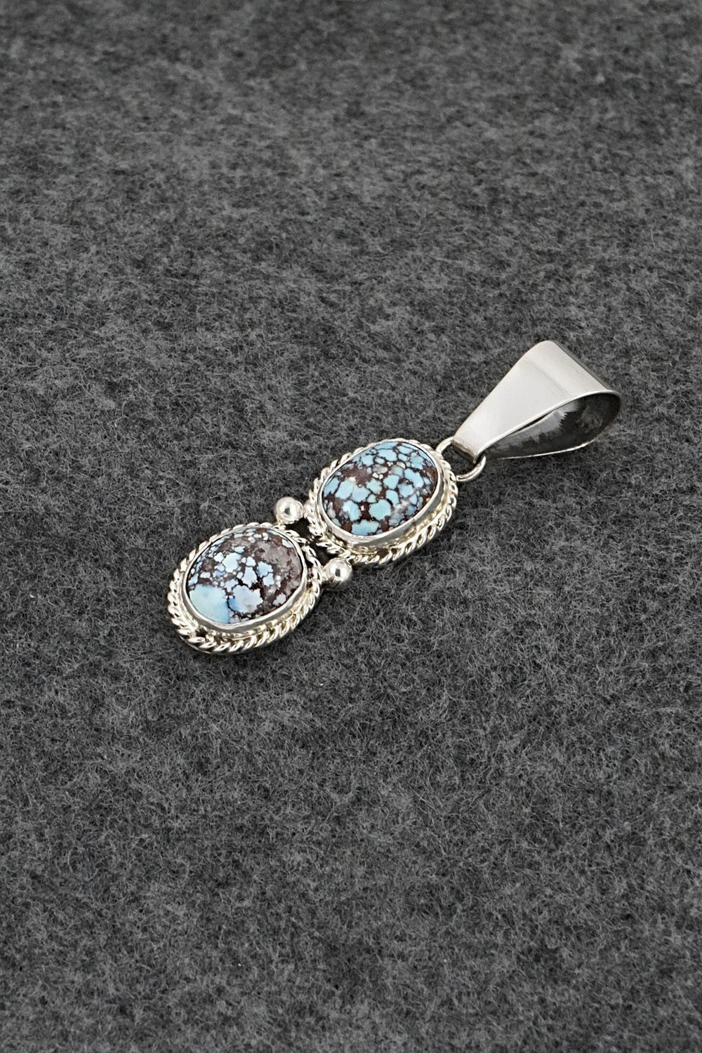 Turquoise & Sterling Silver Pendant - Eugene Gruber
