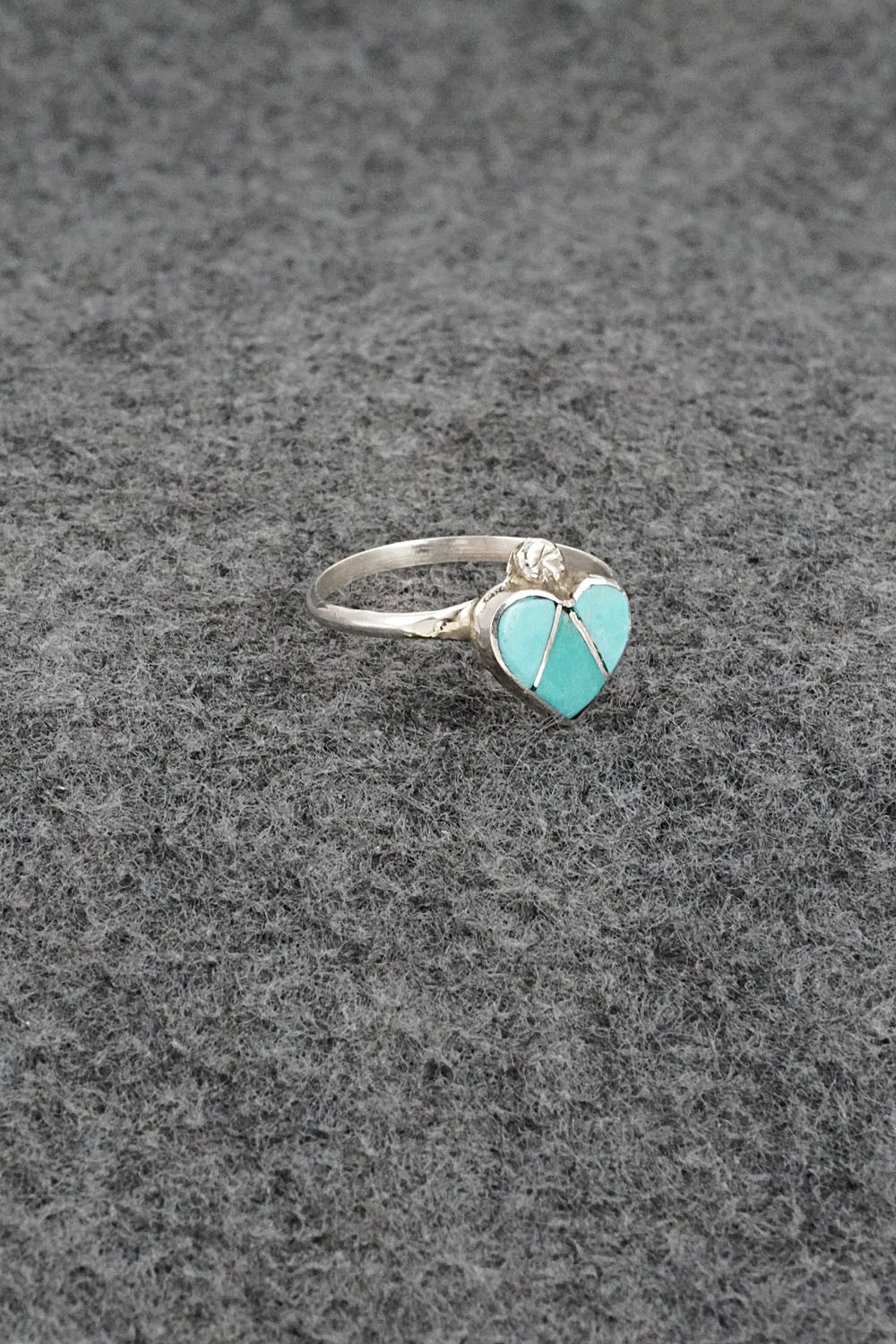 Turquoise & Sterling Silver Ring - Ola Eriacho - Size 7.5