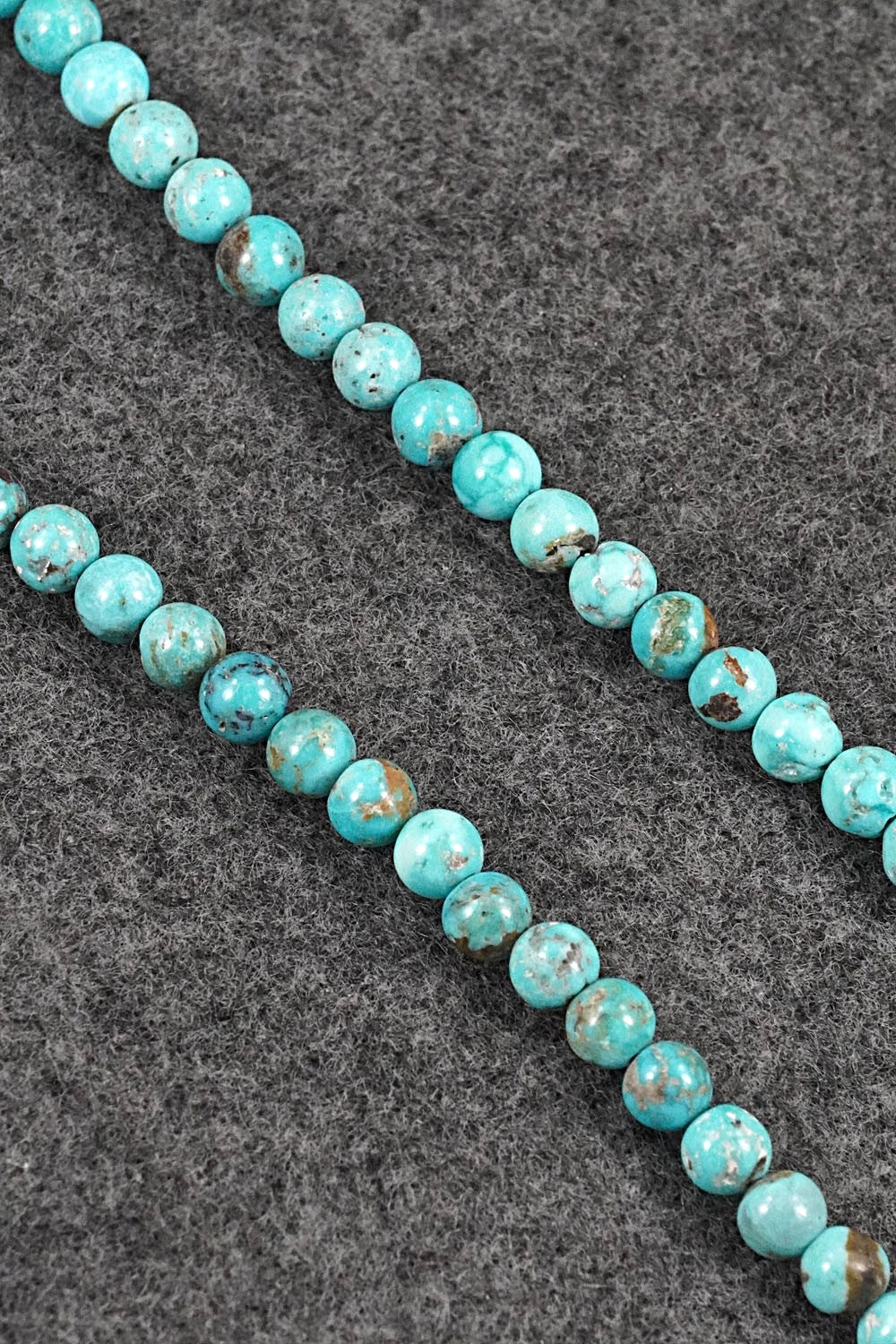 Turquoise & Sterling Silver Necklace 18" - Doreen Jake