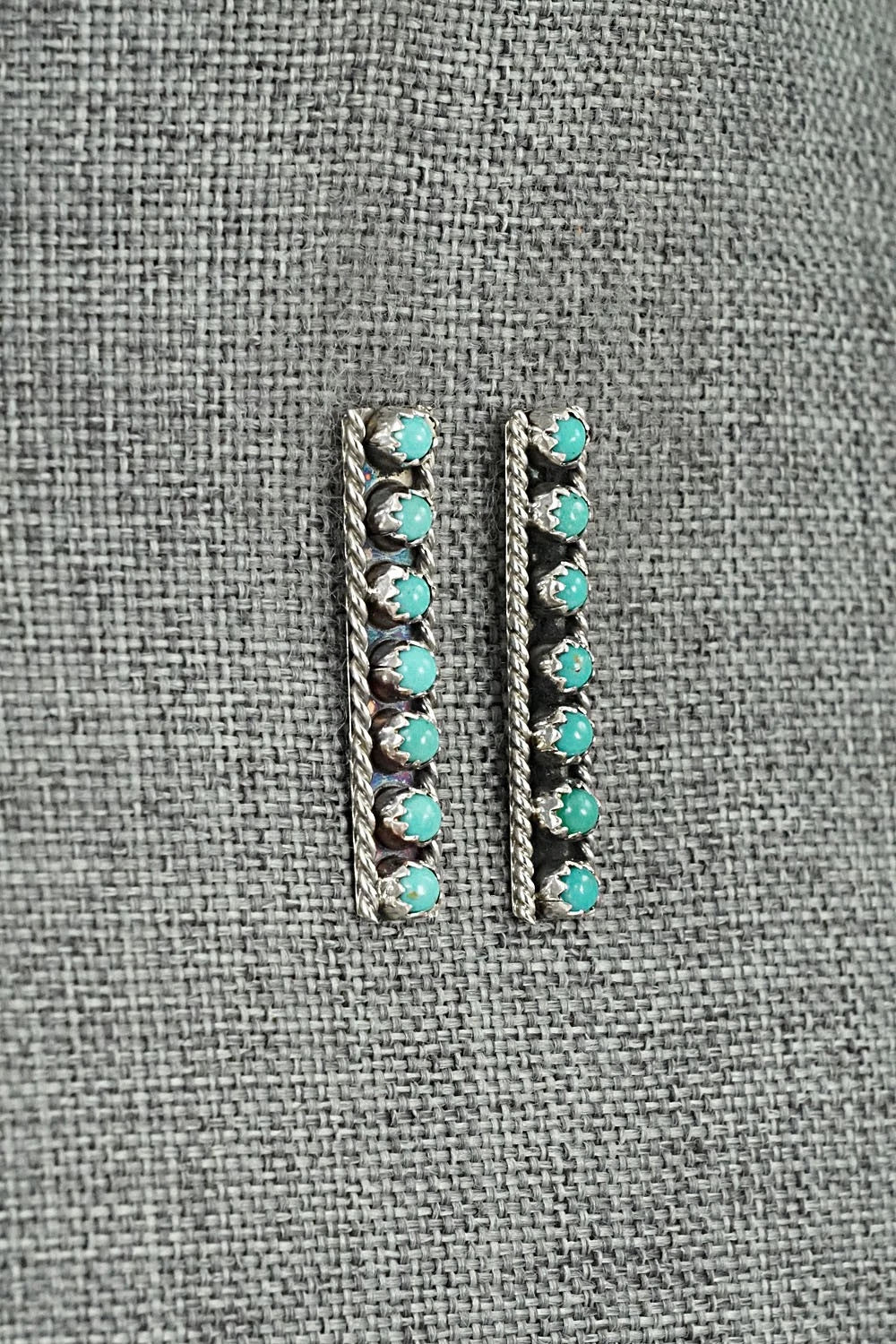 Turquoise & Sterling Silver Earrings - Dominic Duboise