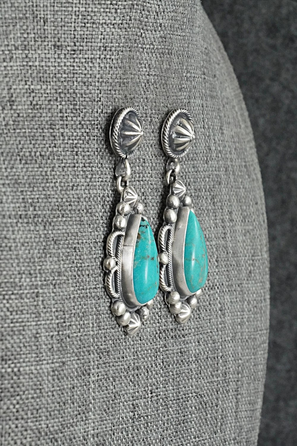 Turquoise & Sterling Silver Earrings - Darrin Livingston