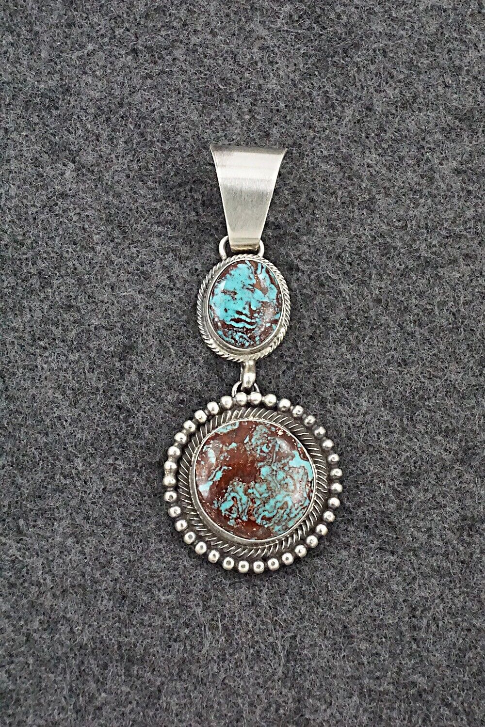 Turquoise & Sterling Silver Pendant - Darrin Livingston