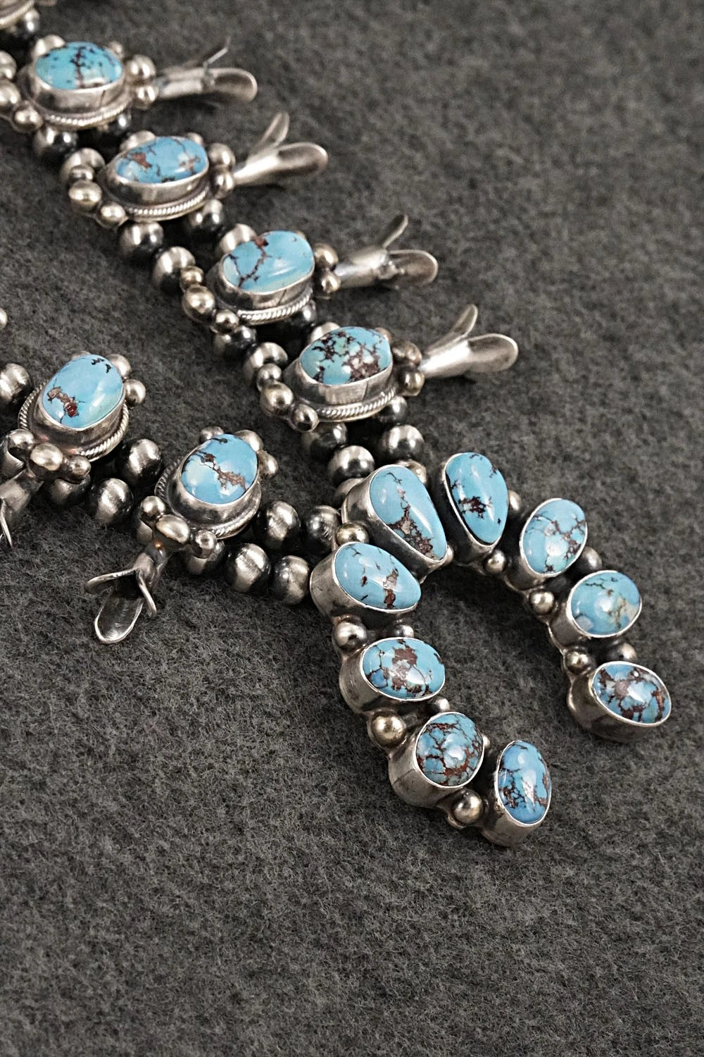 Turquoise & Sterling Silver Squash Blossom Set - Kathleen Livingston