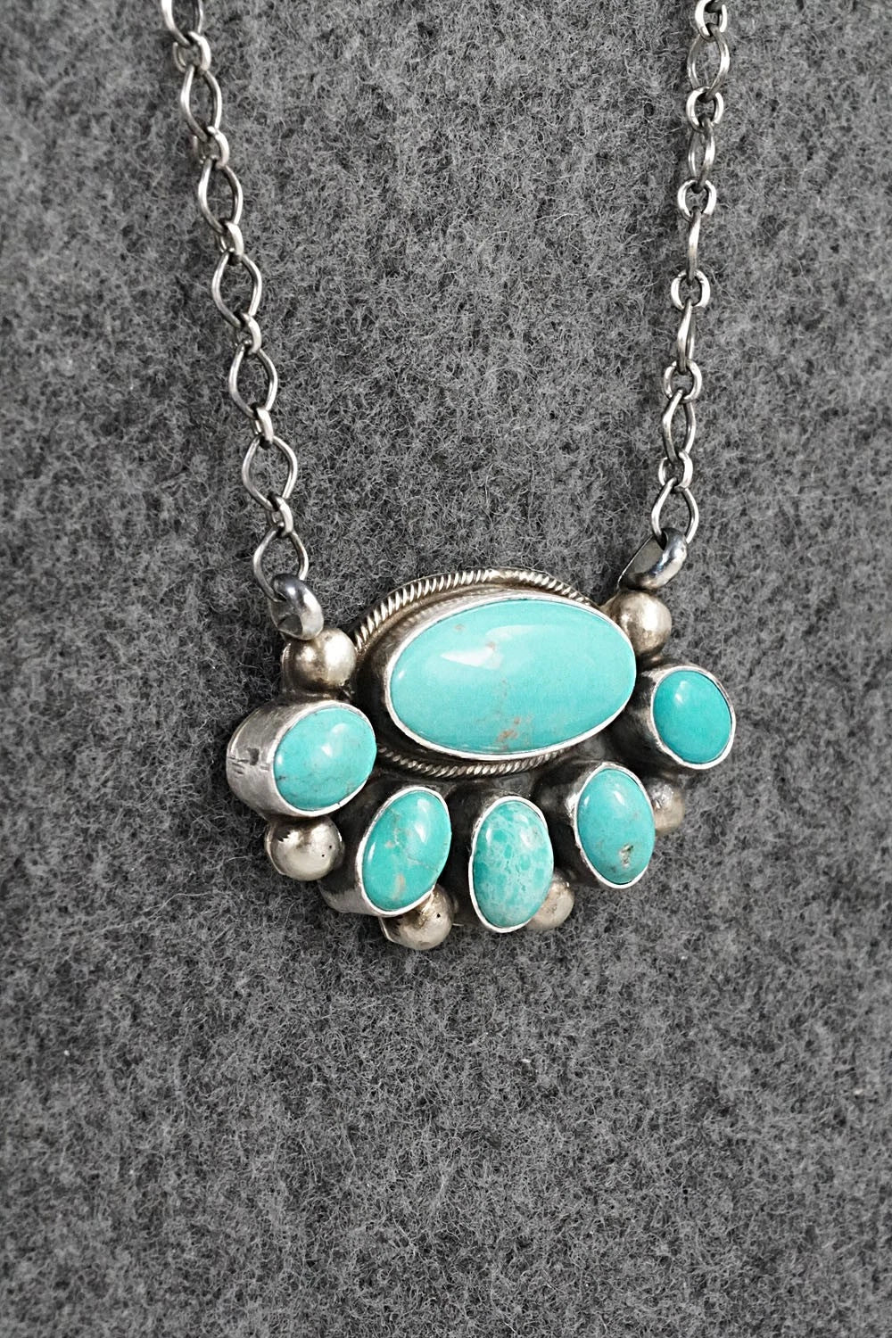 Turquoise & Sterling Silver Necklace - Kathleen Livingston
