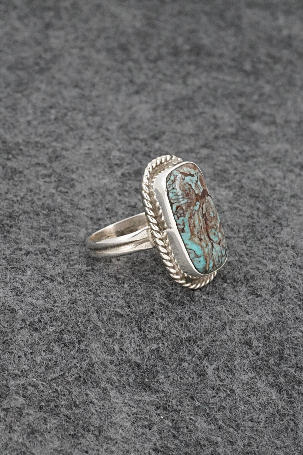 Turquoise & Sterling Silver Ring - Darius Arviso - Size 9