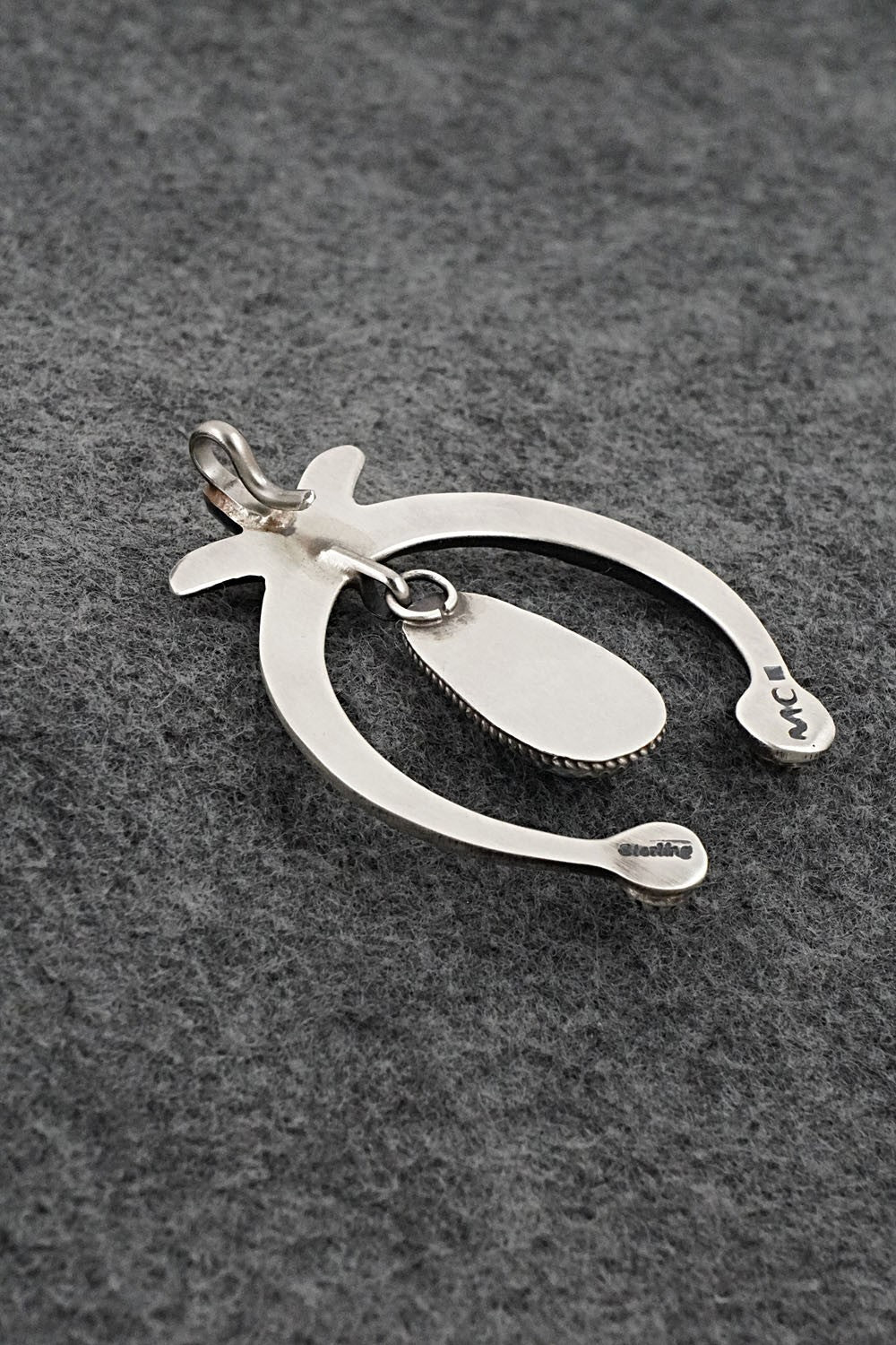 Turquoise & Sterling Silver Pendant - Martha Cayatiento