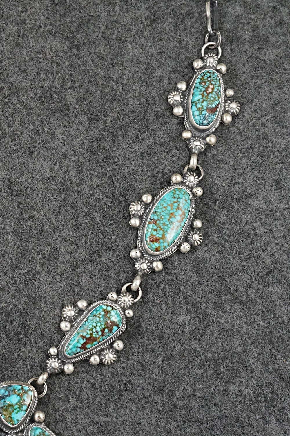 Turquoise & Sterling Silver Necklace and Earrings Set - Kathleen Livingston