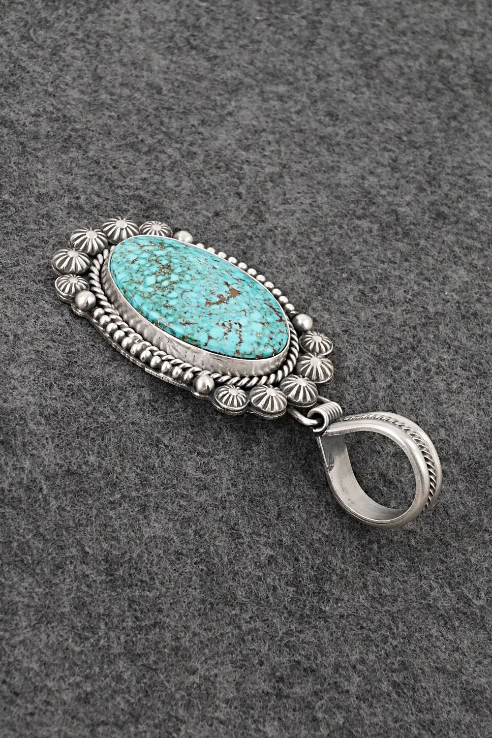 Turquoise & Sterling Silver Pendant - Michael Calladitto