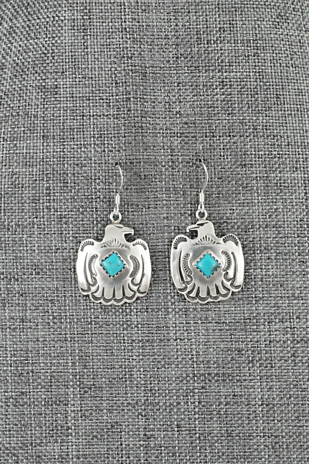 Turquoise & Sterling Silver Earrings - Verley Betone