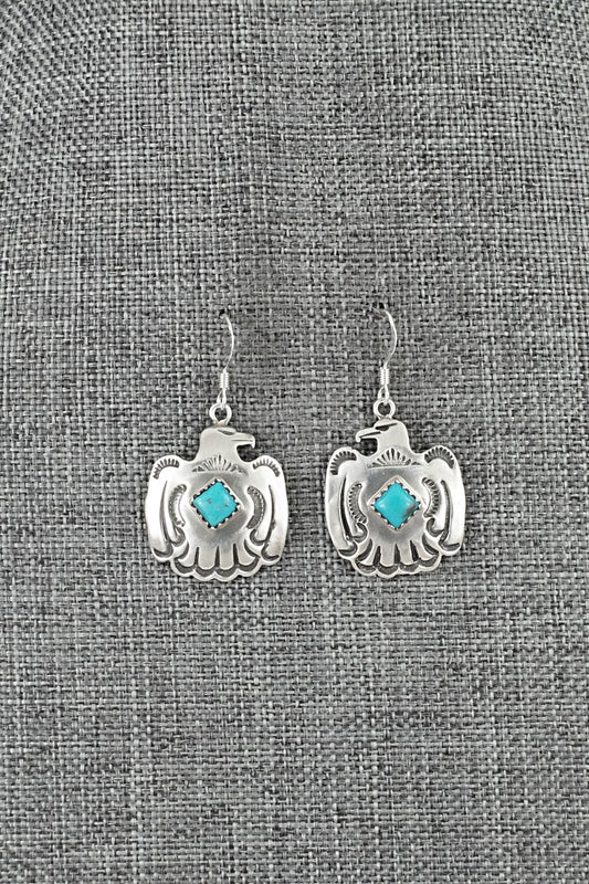 Turquoise & Sterling Silver Earrings - Verley Betone
